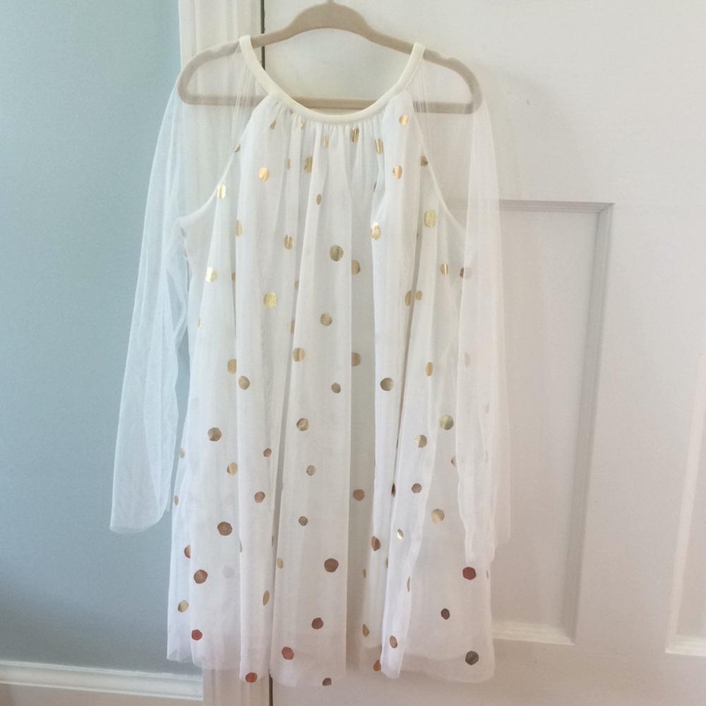 Gold and cream girls dress